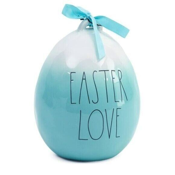 NWT Rae Dunn Home Decor 9.5in Ceramic Ombre Easter Love Egg - Picture 1 of 4